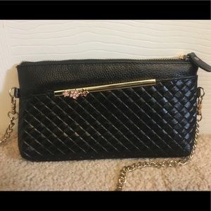 Cute satchel with flower design- never used